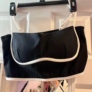 Kimberly Women's Black/White Crop Tank Top